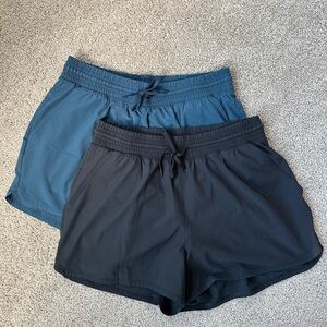 YPB Abercrombie Women's Active Shorts - Black and Blue Set of 2